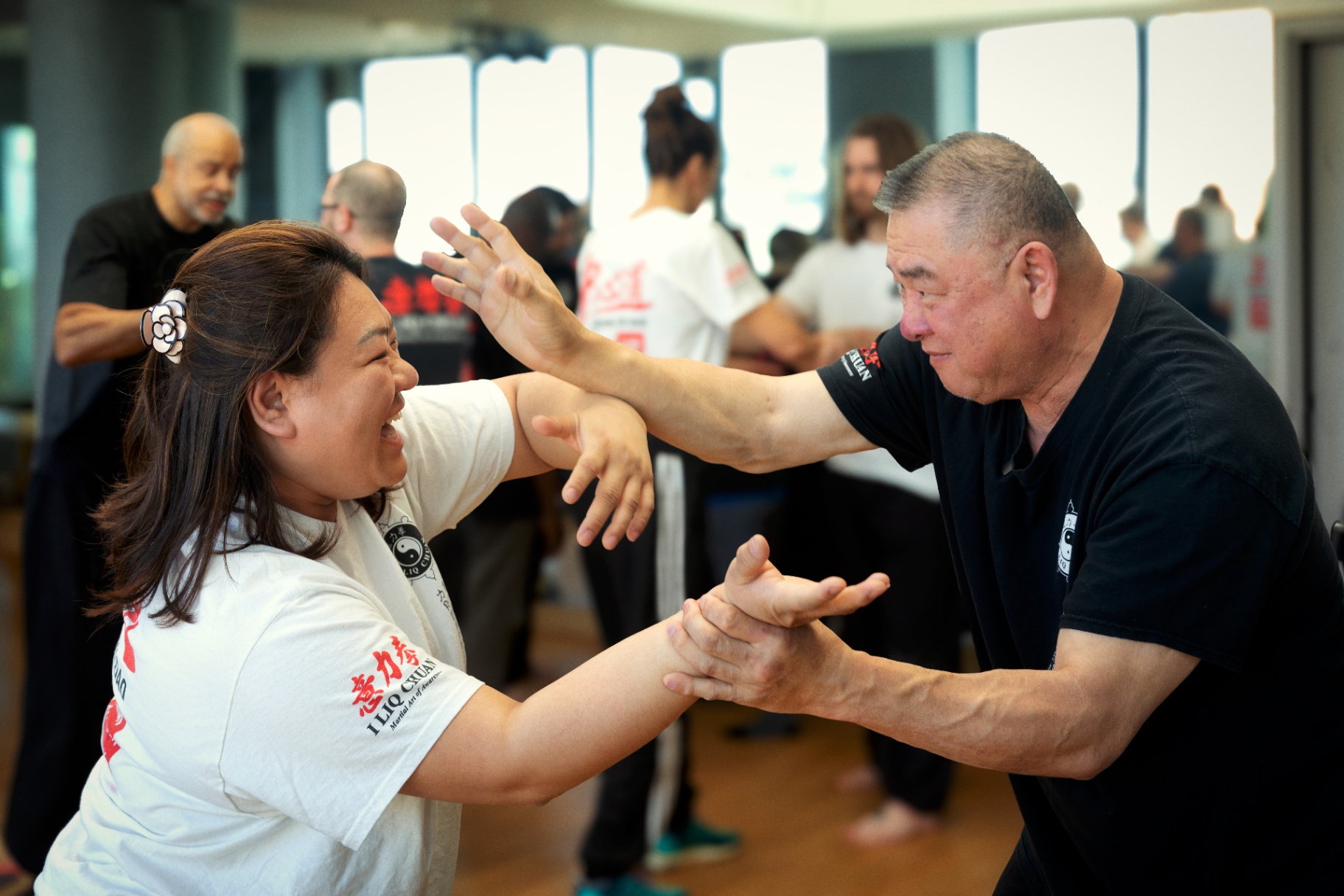 Push Hands im I Liq Chuan – Sam Chin mit Hsin Chin