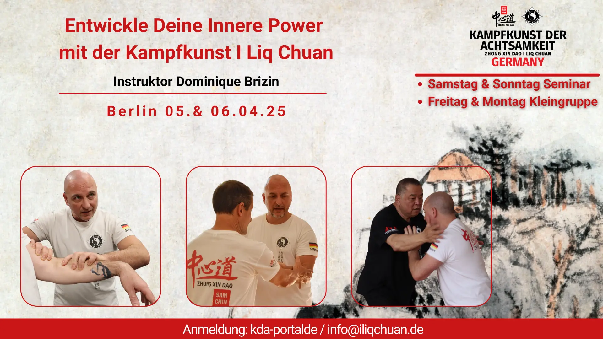 Zhong Xin Dao I Liq Chuan-Seminar mit Instruktor Dominique Brizin in Berlin