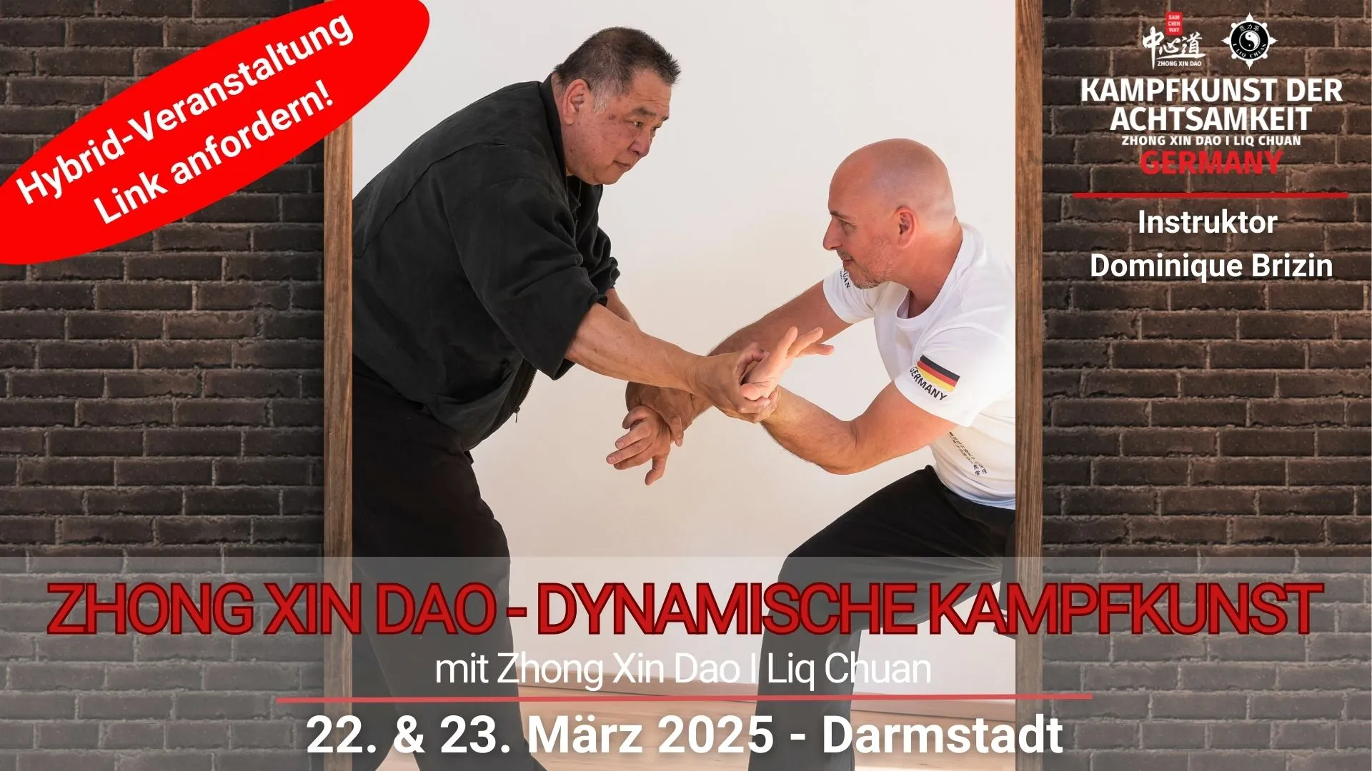 Zhong Xin Dao I Liq Chuan-Seminar mit Instruktor Dominique Brizin in Darmstadt (Hybrid-Veranstaltung)